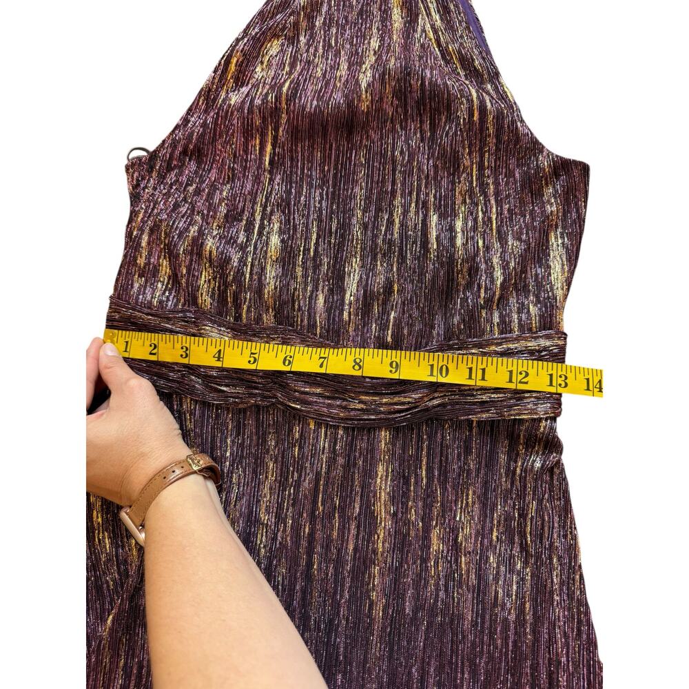 Monique Lhuillier purple and gold gown
 - Size - Picture 7 of 16